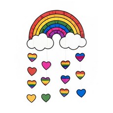 민화샵 썬캐쳐 모빌 무지개 햇빛 통과 1개입 DIY 창문 장식 홈데코 인테리어 M