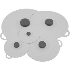 5팩 커버 실리콘 뚜껑 볼 세트 전자레인지 스플래터 재사용 가능한 내열 흡입 5가지 크기 컵 그릇 접시 냄비 프라이팬 냉장고 등 짙은 회색