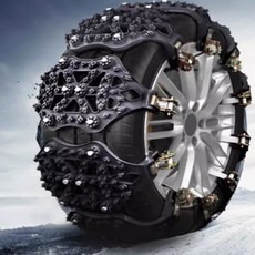 간편한 스노우체인 간이 비상용 0초설치 우레탄, 1개, J. 스팟 검은 색 두껍고 넓어진 8 팩 t는 휠 허브