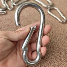 아이맥스몰 스텐 카라 비너 D형고리 등산 캠핑 고리 4mm 5mm 6mm 7mm 8mm 9mm 10mm 11mm 12mm 13mm 14mm 서스 sus 304, 1개, silver