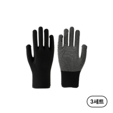 디펜즈만 실리콘 반코팅 목장갑 양손착용 세트, 30개, 블랙(Black)