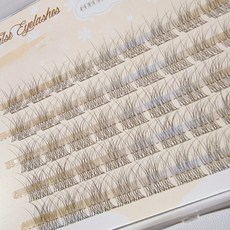 지누초이 자연스러운 고급 부분 가닥 속눈썹 청순 속눈썹, 1개, 블랙라인