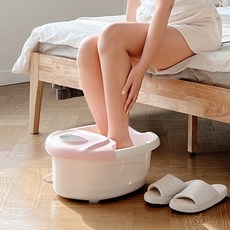키친아트 신제품 렉스 족욕기 가정용 온도조절 버블 족탕기 발 다리 마사지 습식 각탕기, MM-16B (핑크)