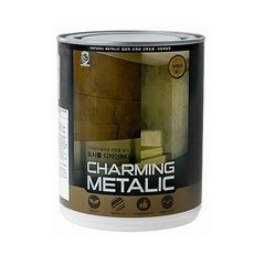 삼화페인트 친환경 내/외부 다용도용 인테리어 페인트 챠밍 메탈릭, 골드 유광, 900ml, 1개