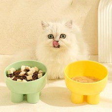 논슬립 반려동물 식기 애묘 고양이 밥그릇 물그릇 강아지, 1개, 옐로우