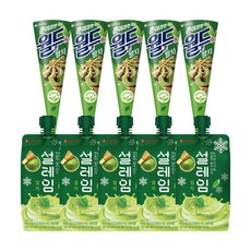 말차아이스크림 2종 월드콘x5+설레임x5, 1세트, 1.6L
