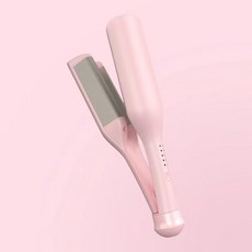 ANYOU 물결펌고데기 물결웨이브 고데기 볼륨 온도조절 에그롤 라면머리 고데기 초보자에게 적합하다, 핑크 핑크