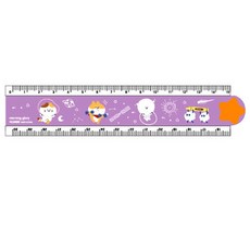 모닝글로리 캐릭터 겹자 30cm 랜덤, 1개-퍼플