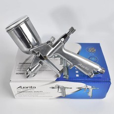 Auarita F3 미니 스프레이건 페인트 탱크 깍지 LVMP 자동차 에어 브러시 분무기 도구 125ml 400cc 1.0mm, 01 125ml Standard set