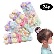 [루이/아동 헤어악세서리] 꽃 리본 디자인 머리핀 유아용 부드러운 소재