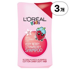 로레알 키즈 베리 스트로베리 키즈 샴푸 L'Oreal Kids Berry Strawberry Shampoo 250ml, 3개