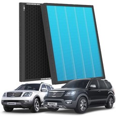 1+1 PM 0.3 에어컨필터 활성탄 블루 초미세먼지, 2개, 모하비 (08~19) [FCP-05]