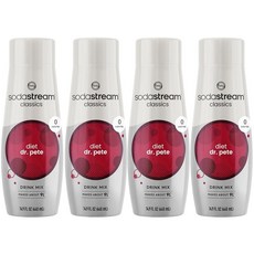 SodaStream Zero 스트로베리 워터멜론 드링크 믹스 437.7ml(15.5온스) 4팩 420ml(15.5온스) 143303, 14.9 Fl Oz (Pack of 4), Dr Pete Diet, 440ml