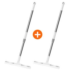 1+1 물기제거 스퀴지 길이조절 유리닦이 바닥청소 180도 회전, 1세트, 중+중