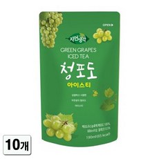 {{{ 85858585 }}} 희창 자연생각 청포도 아이스티 파우치, 190ml, 10개