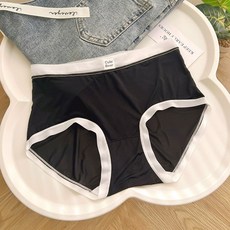 Cute Bear 冰絲女士內褲，無痕透氣中腰三角褲, L(100-120斤)