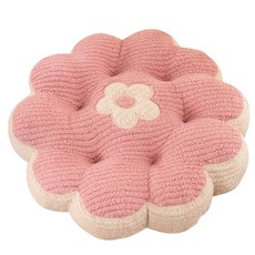 ENNE 花朵圓形毛絨坐墊 柔軟椅墊沙發墊 三色可選
