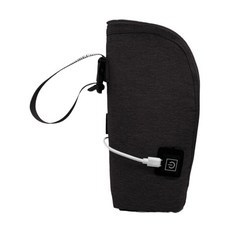 GHSHOP 모유수유병 워머 백 USB 아기 수유병 워머 아기 모유수유 아기병 워머 야외 가정 여행용, 22.5cm x 14.5cm (세로), 옥스포드 천, 검은색, 1개