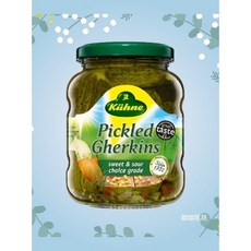 Kuhne 冠利 德式酸黃瓜條 330g 370ml, 1個