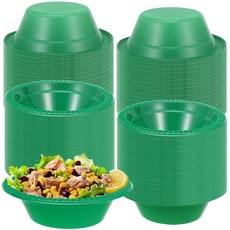 Zoketriton 성 패트릭의 날 플라스틱 그릇 일회용 아일랜드 파티 샐러드 서빙 음식 용품 패트릭 축제 선물 야외 피크닉 카니발 축하 100개, 초록색