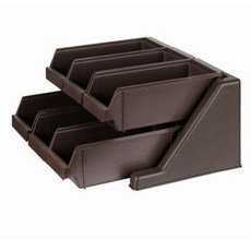 업소용 수저정리함 4구 6구 수저통 카페 포크 식기정리함, 6구분류통세트 브라운, 1개