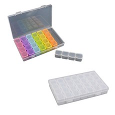 TW 다용도 수납케이스 정리함 소품 28칸 보관함, 상세표기, 1개