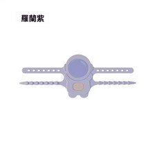 貝得力 太空人靜音鎖芯套 嬰兒房門緩衝防撞保護墊 食品級矽膠 可調節門鎖墊 紫色, 太空人靜音門鎖墊-紫色, 1個