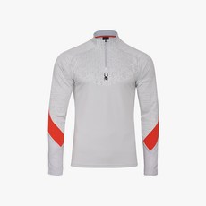 [스파이더 본사 직영] 남성 풋볼 프로웹 자카드 하프 집업 티셔츠 SPHPCNRL212MLGR