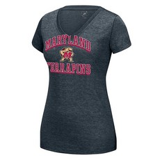 J. America NCAA 성인 여성용 디스트레스드 스쿨 아치 헤더 그랜드 슬램 티