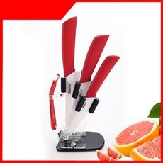 北投區 6件套陶瓷刀具組：蔬菜瓜果刀、含刀座、削皮器、水果刀、切肉刀、ABS防滑手柄、附折疊刀, 1個