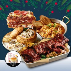 애슐리 봉골레 크림 빠네+라자냐+원팩감바스+바비큐 폭립 800G +뉴욕 치즈케이크 1판 증정, 1