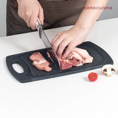 벨라쿠진 블랙 마블 양면 도마 M중 논슬립 사각 커팅보드 796395, 벨라쿠진 블랙 마블 양면 도마 M중 논슬립 사각 커팅보