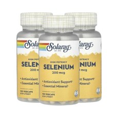 솔라레이 셀레늄 셀레니엄 200mcg 100캡슐 3개 셀레니움 Selenium, 100정
