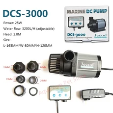 Jebao 펌프 DCS 1200-12000 L/H 시리즈 수족관 어항 조정 가능한 수중 제어 물 유량 분수, 04 US adapter plug, 05 DCS-3000