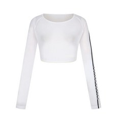 팬텀 팬텀골프 여성 메쉬 배색 크롭 냉감 긴팔이너티셔츠 221E2TI213_WH_GN