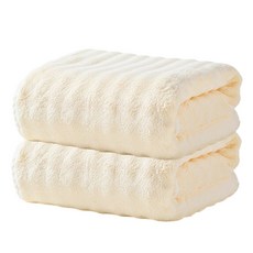 Craftsy 가정용 극세사 호텔 대형 수건 바스타올 비치타올 고흡수력 샤워타올 목욕타월 수건, 2개, 화이트