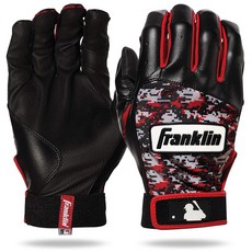 Franklin Sports MLB 디지텍 야구 배팅 글러브 267486, Gray/Red, Gray/Red