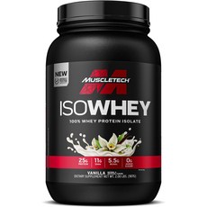 Muscletech Health ISOWHEY分離乳清蛋白粉 香草口味, 1個, 907克