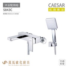 CAESAR 凱撒衛浴 S843C 沐浴龍頭組 搭配蓮蓬頭 防纏軟管, 1個