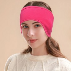 플리스 귀마개 방한헤어밴드(핑크), 상세페이지 참조, 1개