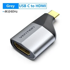 Vention USB C-HDMI 2.0 어댑터 유형 C 케이블 MacBook 용 4K 변환기 Samsung S10S9 Huawei P40 Xiaomi 코, 01 4K Type C to HDMI, 01 HDMI 2.0 Adapter