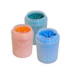 福媽寵物洗腳杯｜寵物洗腳器 狗洗腳杯 狗狗洗腳 三尺寸 小型犬 中大型犬, 1個, 小 直徑7.2cm 三色隨機出貨