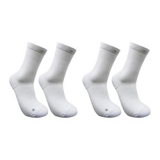 타니스 무봉제 크루 축구양말 2개 얇은타입, 화이트