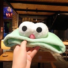 網美ins風洗臉髮帶 可愛化妝敷面膜束髮帶 日韓風學生日常卸妝髮箍頭套飾品, 1個, 【綠色大眼】,可愛化妝敷面膜束髮帶