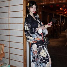 기모노 유카타 일본 전통 코스프레 의상 37종 여성 잠옷 슬립 파티 가운, 1개, 10번