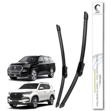 레이븐 쌍용 G4 렉스턴 렉스턴스포츠 칸 플랫 와이퍼 운전석+조수석 세트 순정타입 전면 와이퍼 세트, 올뉴 렉스턴(20년~현재)