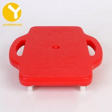 DIU 感統訓練器材幼兒塑料滑滑車兒童平衡四輪健身滑板車, 1個, 40*42cm:翠綠色