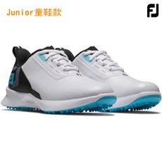 FootJoy Junior Fuel 青少年高爾夫球鞋 #45042 男女適用 防水合成皮面 白, 1個, US 4 (22cm)