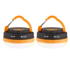 타닥 미니 텐트 랜턴 LED 방수 캠핑 조명 2p 세트, 오렌지+오렌지, 1세트