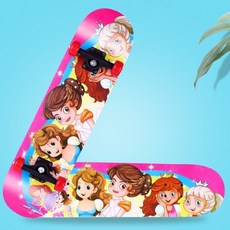 兒童滑板車四輪滑板 初學者男女新手雙翹板 公路成人青少年專業廠家, 七個公主80厘米, 1個